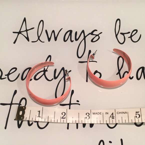 2” Coral Hoop Earrings - Picture 2 of 2